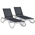 Rainbow Outdoor Panama Set of 2 Chaise Loungers-Anthracite RBO-PANAMA-ANT-CL-SET2